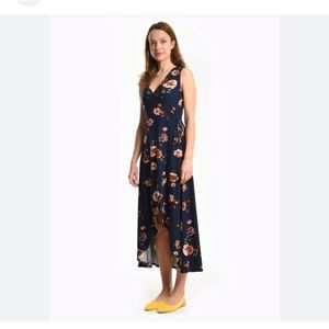 J FOR JUSTIFY Women’s HighLow Casual &Comfortable Floral Sleeveless Summer Dress